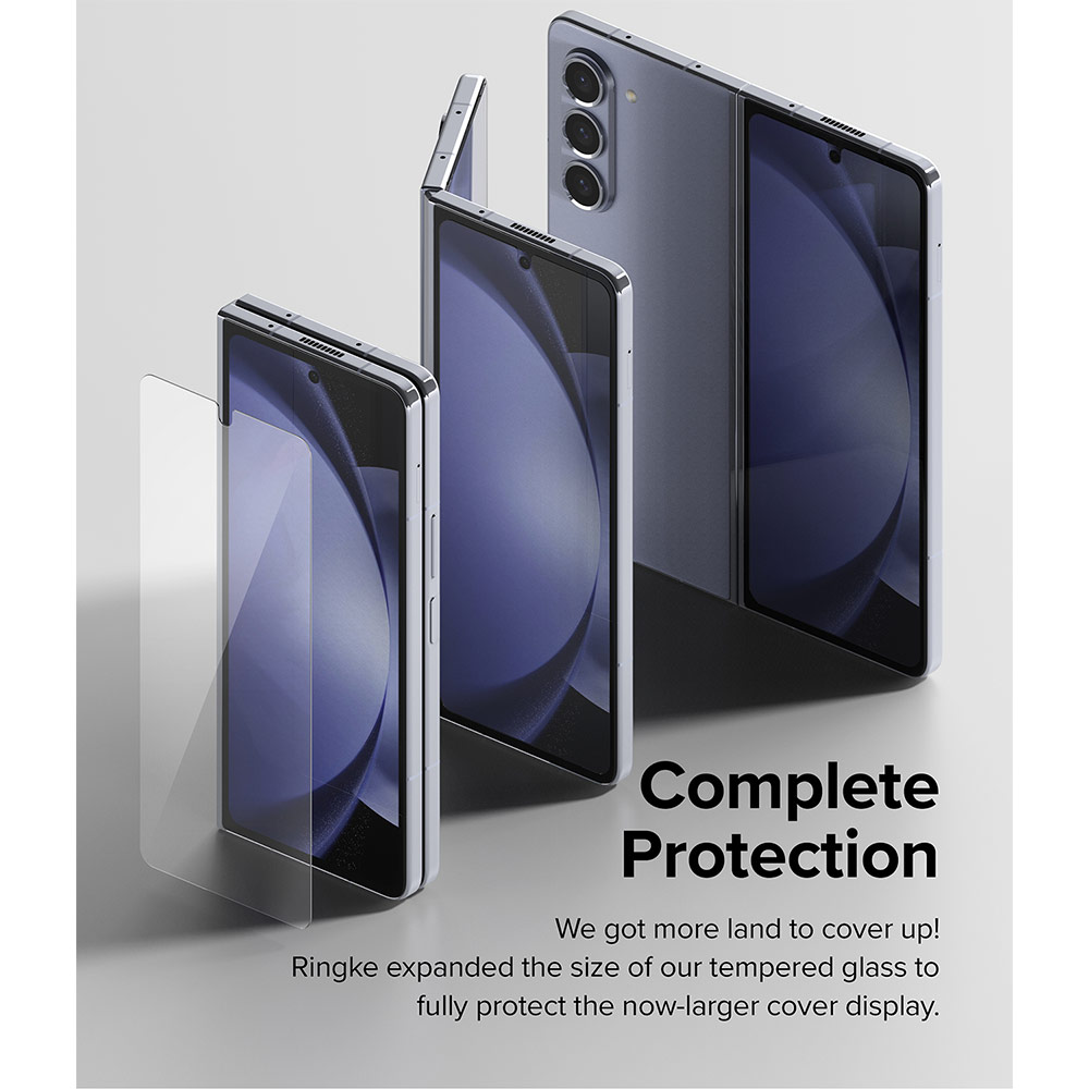 Picture of Samsung Galaxy Z Fold 5  | Ringke Front Cover Display Glass Tempered Glass Protector for Samsung Galaxy Z Fold 5