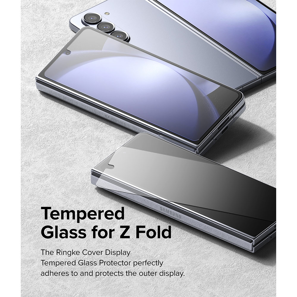 Picture of Samsung Galaxy Z Fold 5  | Ringke Front Cover Display Glass Tempered Glass Protector for Samsung Galaxy Z Fold 5