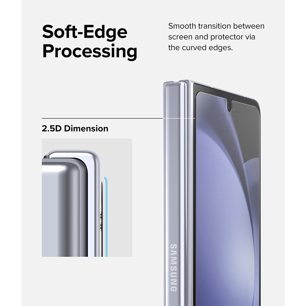 Picture of Samsung Galaxy Z Fold 5  | Ringke Front Cover Display Glass Tempered Glass Protector for Samsung Galaxy Z Fold 5