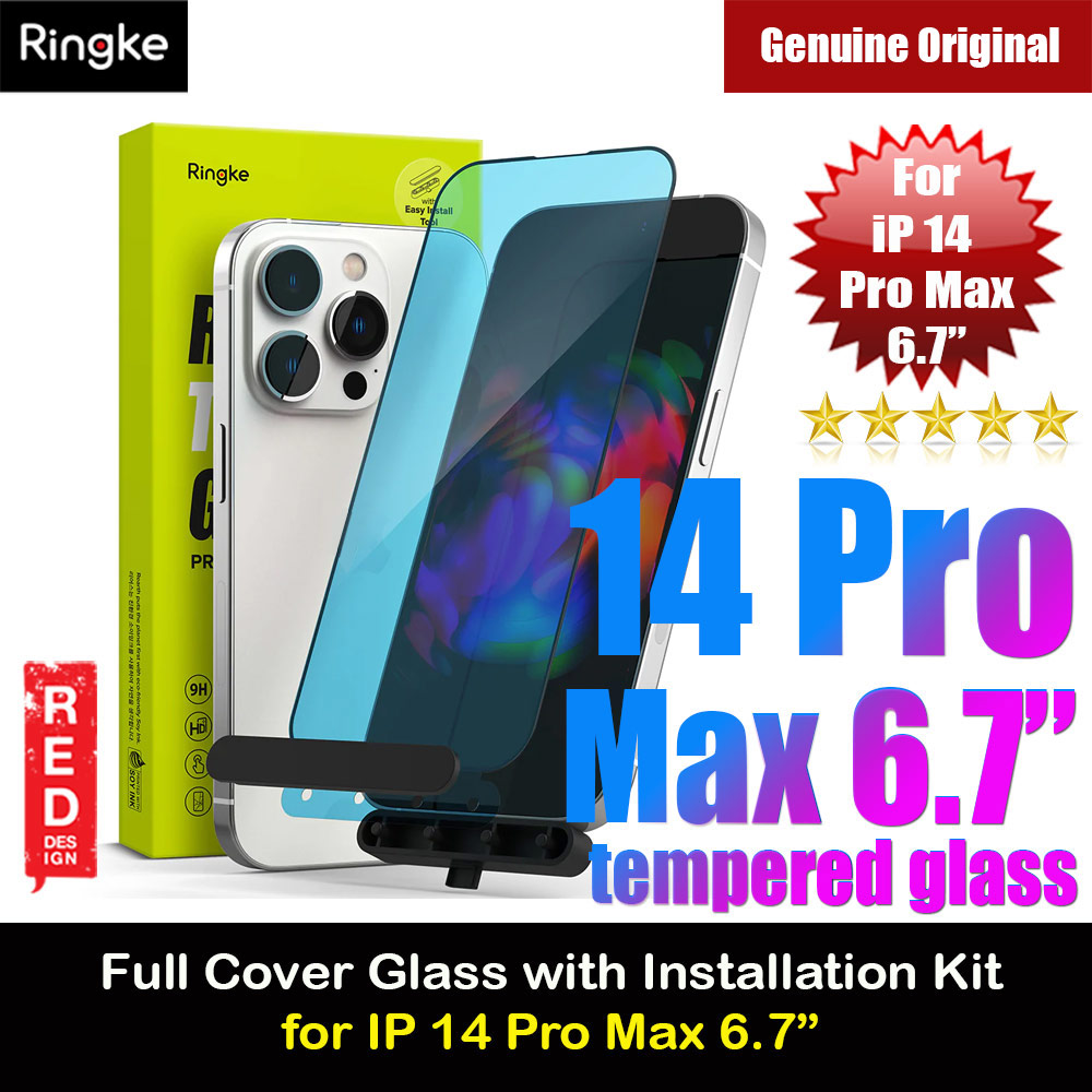 Picture of Ringke Premium Tempered Glass Screen Protector with Easy Installation Jig Kit for Apple iPhone 14 Pro Max 6.7 (HD Clear) Apple iPhone 14 Pro Max 6.7- Apple iPhone 14 Pro Max 6.7 Cases, Apple iPhone 14 Pro Max 6.7 Covers, iPad Cases and a wide selection of Apple iPhone 14 Pro Max 6.7 Accessories in Malaysia, Sabah, Sarawak and Singapore 
