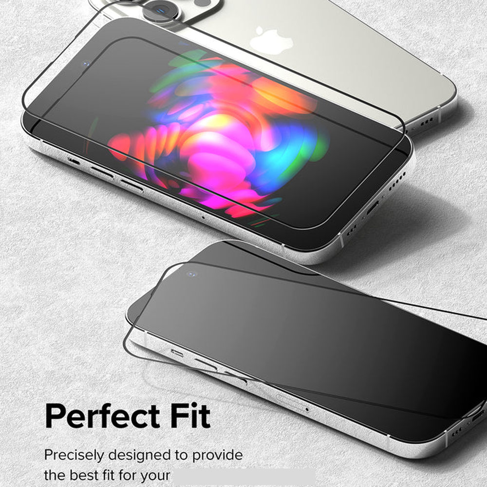 Picture of Apple iPhone 14 Pro 6.1 Screen Protector | Ringke Premium Tempered Glass Screen Protector with Easy Installation Jig Kit for Apple iPhone 14 Pro 6.1 (HD Clear)