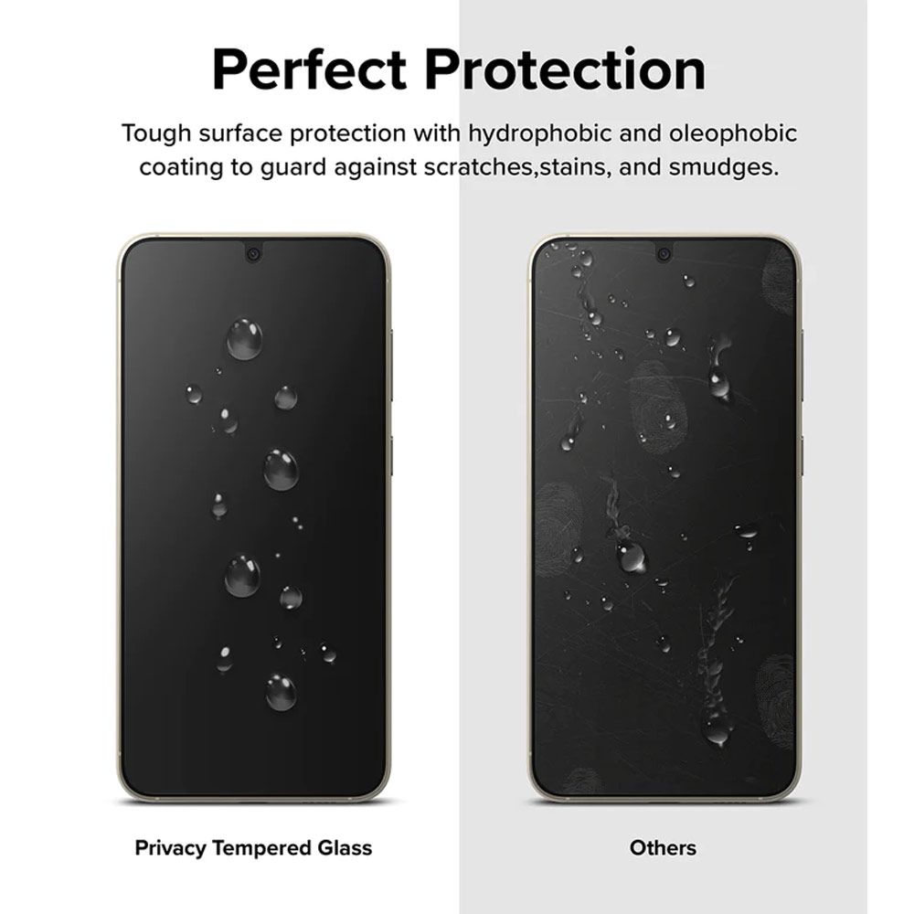 Picture of Samsung Galaxy S23 Screen Protector | Ringke Full Cover Glass Tempered Glass Screen Protector with Installation Jig Tool for Samsung Galaxy S23 (Privacy Anti View Anti Peep Anti Spy)