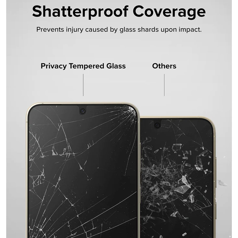 Picture of Samsung Galaxy S23 Screen Protector | Ringke Full Cover Glass Tempered Glass Screen Protector with Installation Jig Tool for Samsung Galaxy S23 (Privacy Anti View Anti Peep Anti Spy)