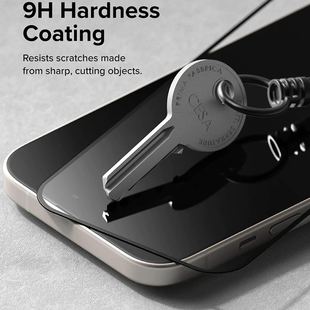 Picture of Apple iPhone 15 6.1 Screen Protector | Ringke Tempered Glass Full Cover Glass Screen Protector with Installation Jig Helper for iPhone 15 6.1 (Black)