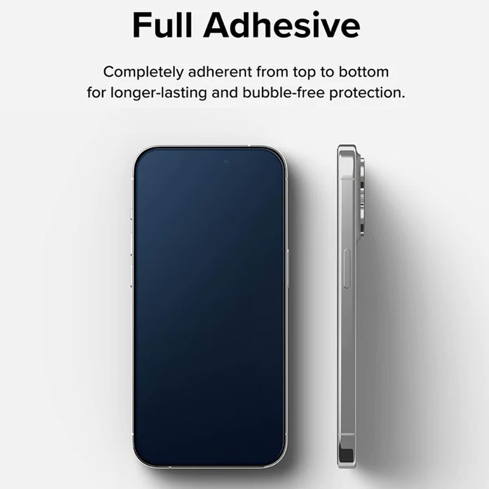 Picture of Apple iPhone 15 Pro Max 6.7 Screen Protector | Ringke Tempered Glass Full Cover Glass Screen Protector with Installation Jig Helper for iPhone 15 Pro Max 6.7 (Black)