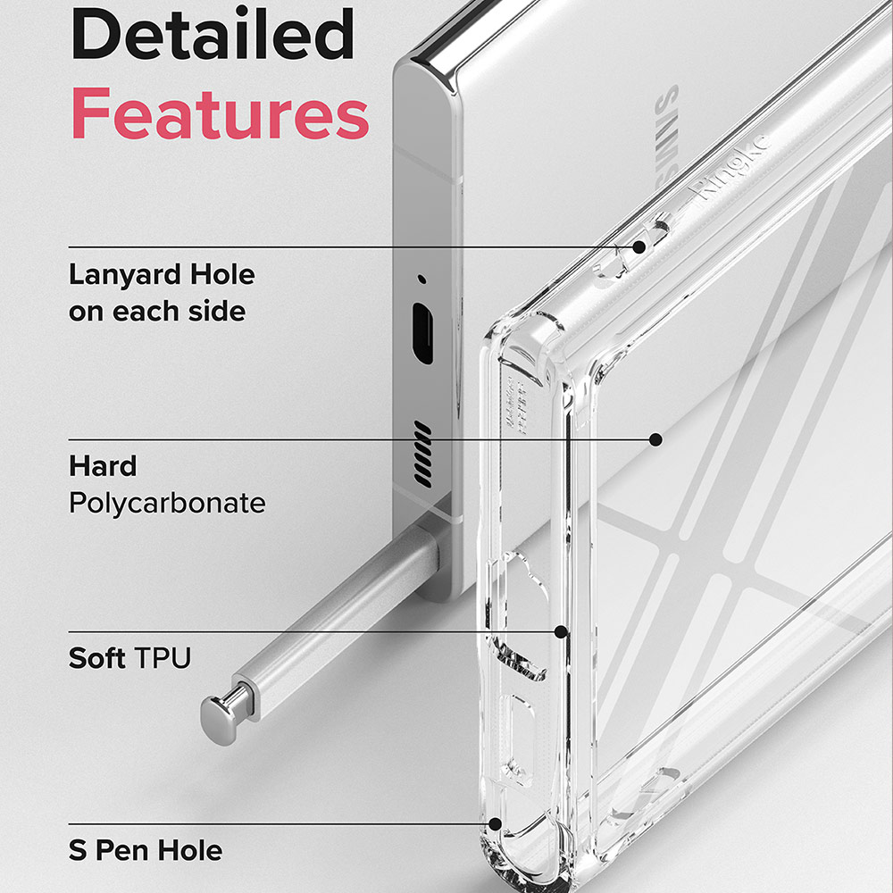 Picture of Samsung Galaxy S22 Ultra 5G 6.8 Case | Ringke Fusion Protection Case for Samsung Galaxy S22 Ultra 6.8 (Clear)