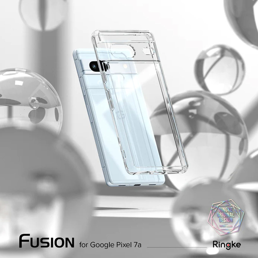 Picture of Google Pixel 7a  | Ringke Fusion Hybrid Clear Protection for Google Pixel 7a (Matte Smoke Black)