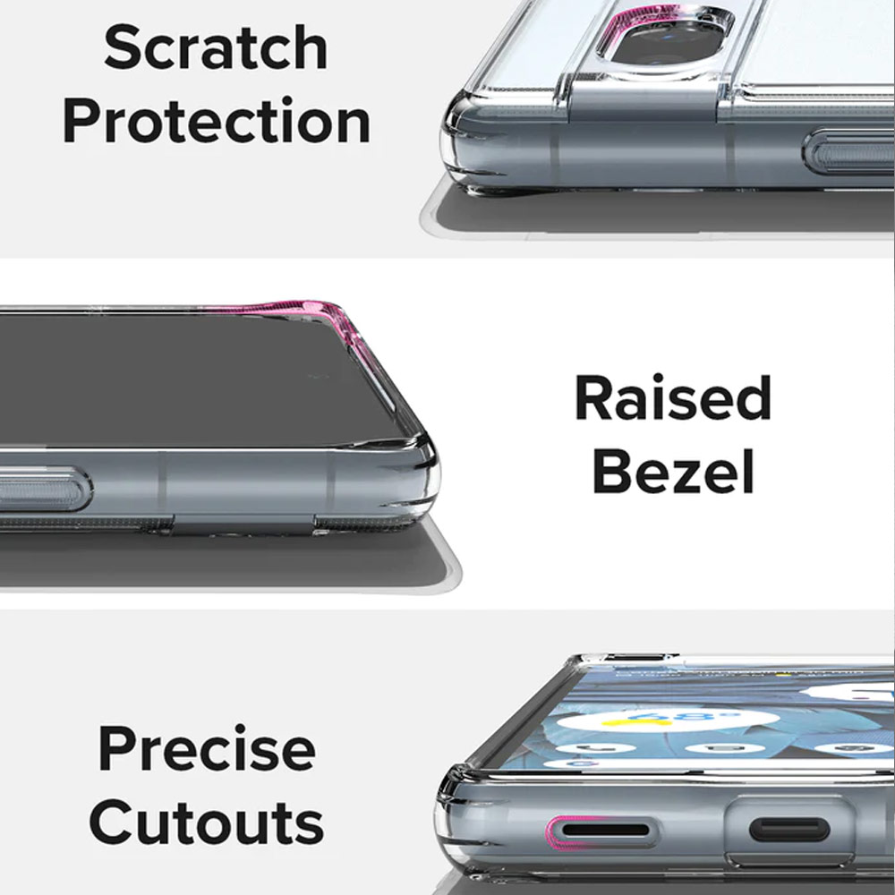 Picture of Google Pixel 7a  | Ringke Fusion Hybrid Clear Protection for Google Pixel 7a (Matte Smoke Black)