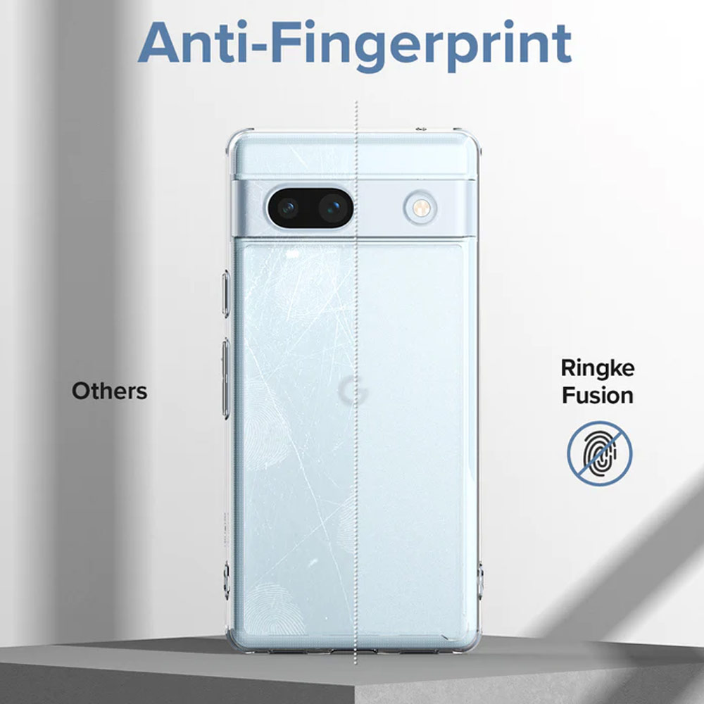 Picture of Google Pixel 7a  | Ringke Fusion Hybrid Clear Protection for Google Pixel 7a (Matte Clear)