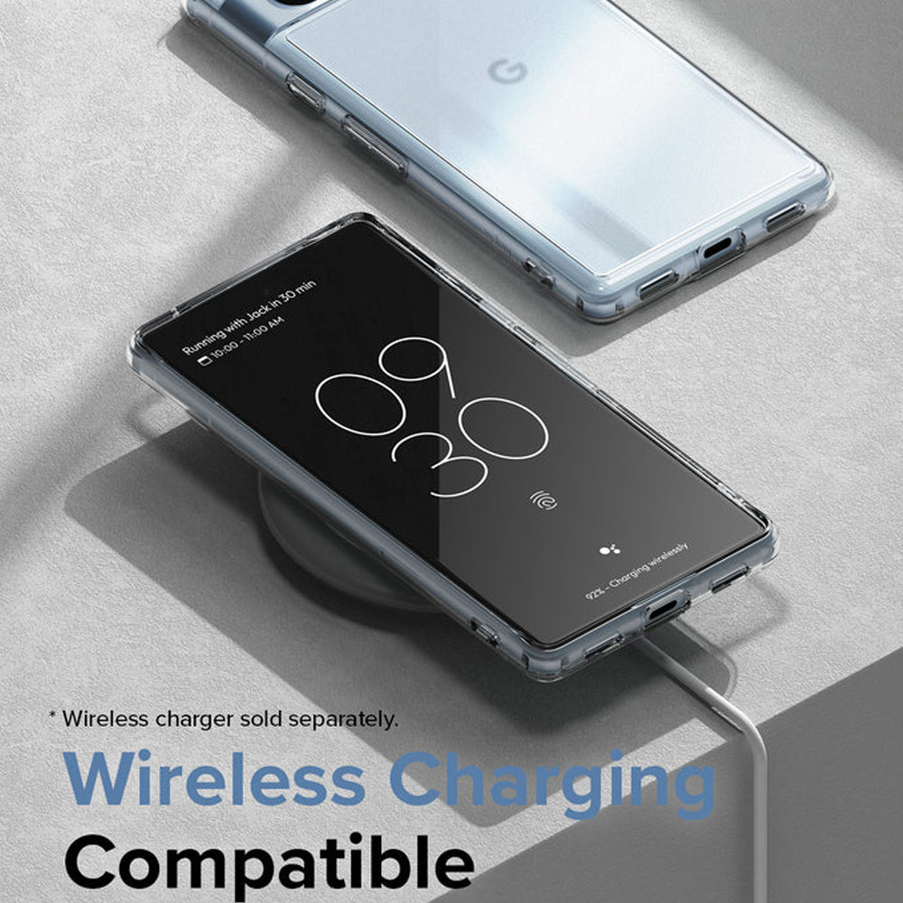 Picture of Google Pixel 7a  | Ringke Fusion Hybrid Clear Protection for Google Pixel 7a (Matte Smoke Black)