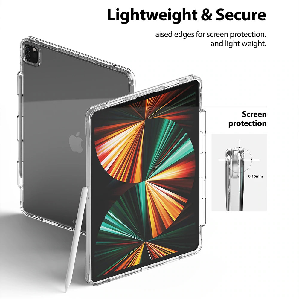 Picture of Apple iPad Pro 12.9 5th Gen 2021 Case | Ringke Fusion Plus Back Case Protection Case for Apple iPad Pro 12.9 5th Gen 2021 (Clear)