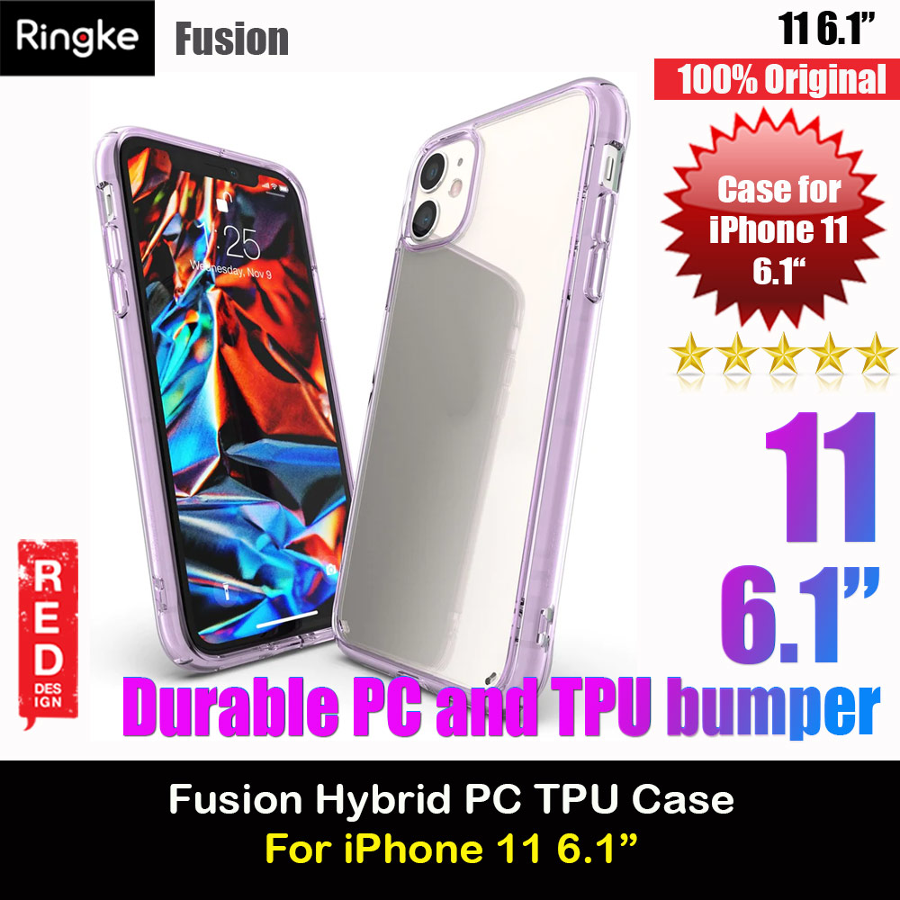 Picture of Ringke Fusion Hybrid Protection Drop Protection Case for Apple iPhone 11 (Lavender) Apple iPhone 11 6.1- Apple iPhone 11 6.1 Cases, Apple iPhone 11 6.1 Covers, iPad Cases and a wide selection of Apple iPhone 11 6.1 Accessories in Malaysia, Sabah, Sarawak and Singapore 