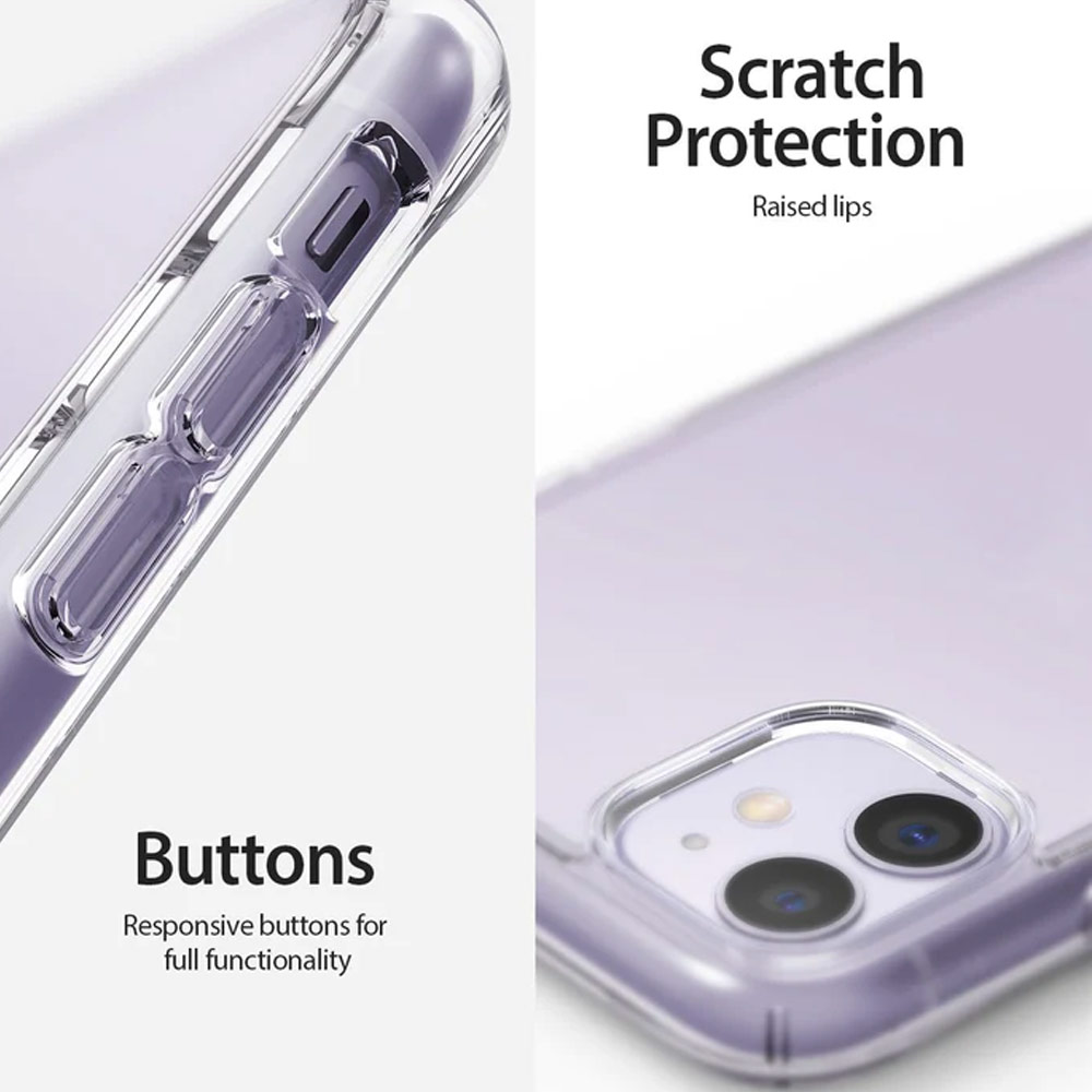 Picture of Apple iPhone 11 6.1 Case | Ringke Fusion Hybrid Protection Drop Protection Case for Apple iPhone 11 (Lavender)