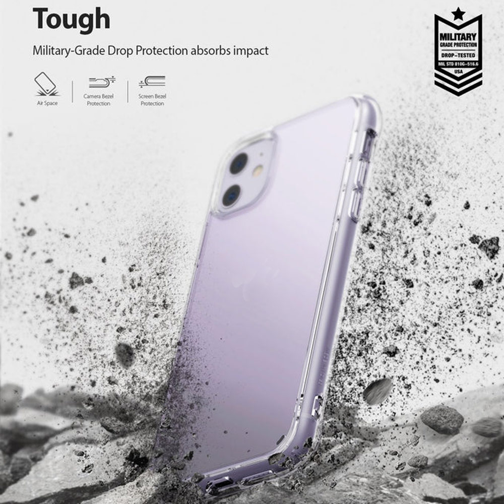 Picture of Apple iPhone 11 6.1 Case | Ringke Fusion Hybrid Protection Drop Protection Case for Apple iPhone 11 (Lavender)