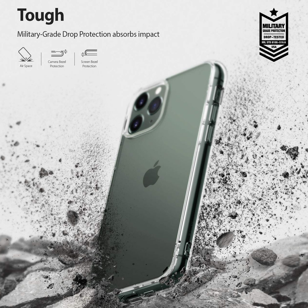 Picture of Apple iPhone 11 Pro Max 6.5  | Ringke Fusion Extreme Tough Protection for Apple iPhone 11 Pro Max (Clear)