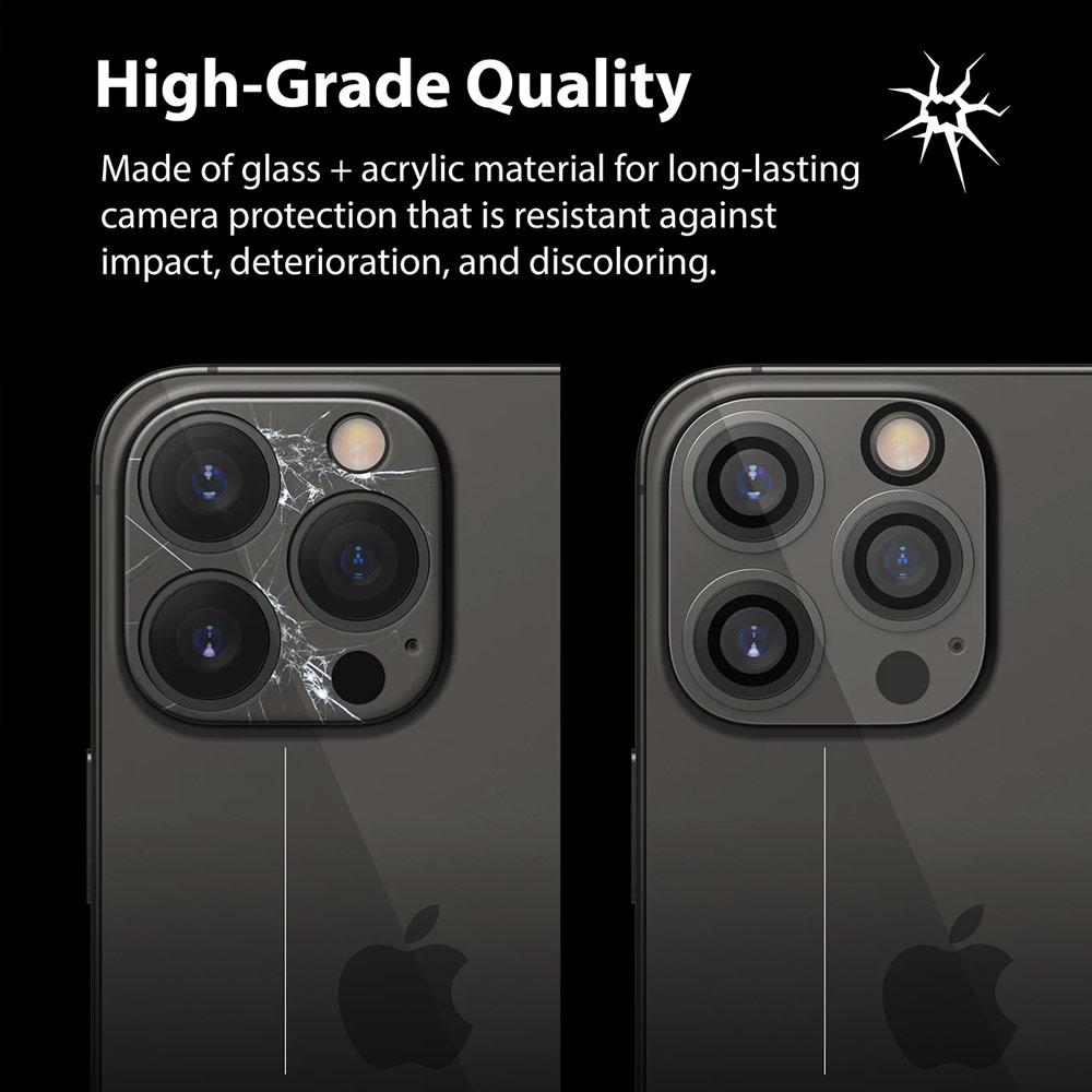 Picture of Apple iPhone 13 Pro 6.1  | Ringke Camera Glass Protector for Apple iPhone 13 Pro Max 6.7 iPhone 13 Pro 6.1  (Clear)