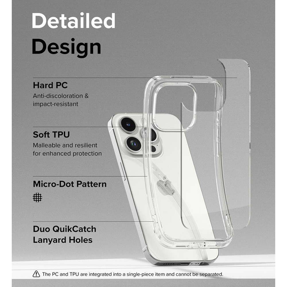 Picture of Apple iPhone 15 Pro Max 6.7 Case | Ringke Fusion Slim Drop Protection Case for Apple iPhone 15 Pro Max 6.7 (Clear)