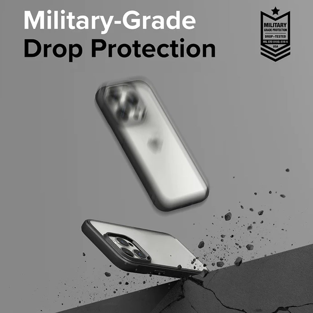 Picture of Apple iPhone 15 Pro Max 6.7 Case | Ringke Fusion Bold Anti Yellow Back Plate Drop Protection Case for Apple iPhone 15 Pro Max 6.7 (Matte Gray)