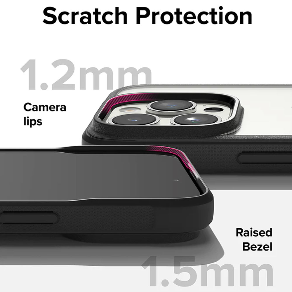 Picture of Apple iPhone 15 Pro Max 6.7 Case | Ringke Fusion Bold Anti Yellow Back Plate Drop Protection Case for Apple iPhone 15 Pro Max 6.7 (Matte Gray)