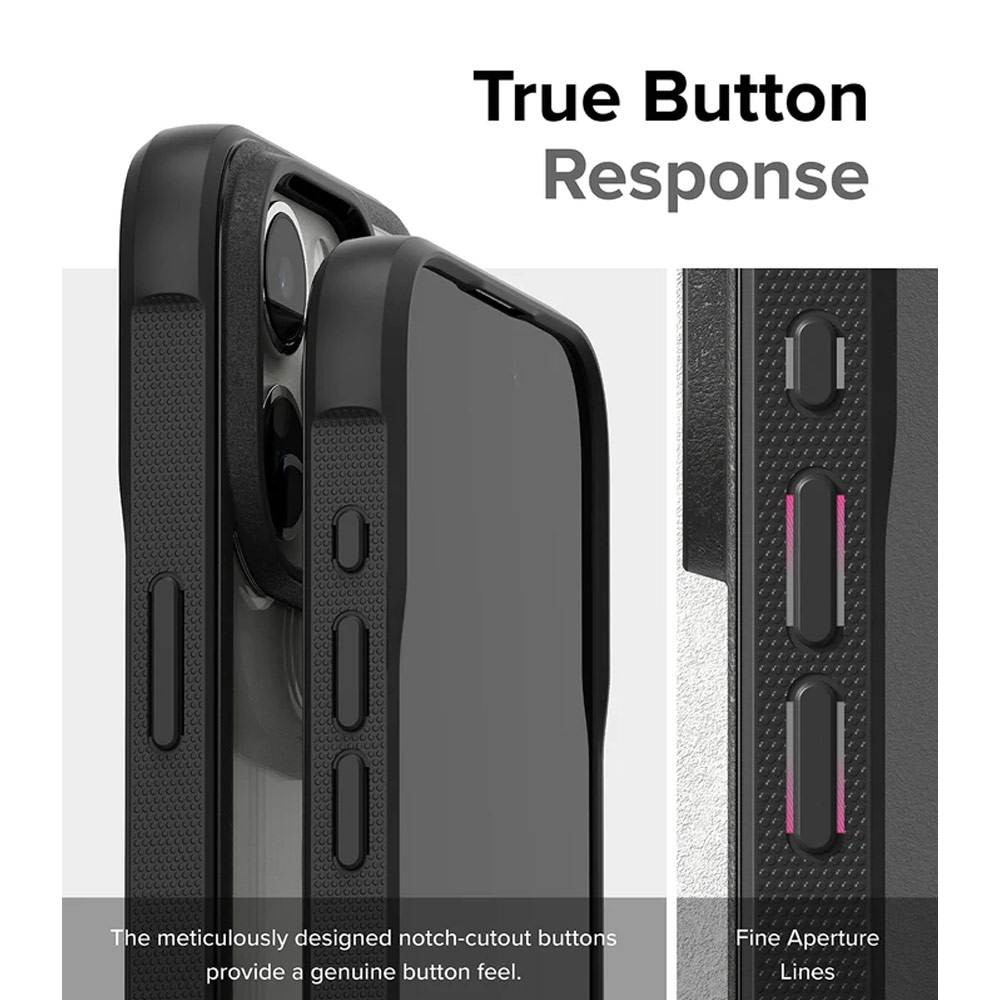 Picture of Apple iPhone 15 Pro Max 6.7 Case | Ringke Fusion Bold Anti Yellow Back Plate Drop Protection Case for Apple iPhone 15 Pro Max 6.7 (Matte Gray)