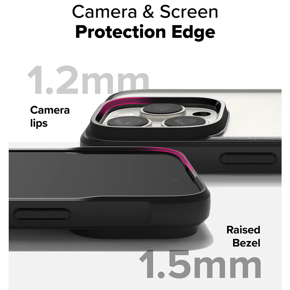 Picture of Apple iPhone 16 Pro Max 6.9 Case | Ringke Fusion Bold Anti Yellow Back Plate Drop Protection Case for Apple iPhone 16 Pro Max 6.9 (Black)