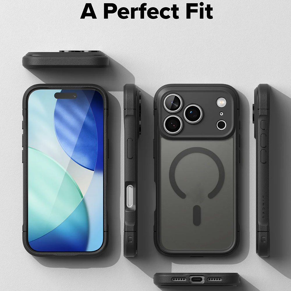 Picture of Apple iPhone 17 Pro 6.3 Case | Ringke Fusion Bold Magnetic Anti Finger Print Anti Slip Drop Protection Case for iPhone 17 Pro 6.3 (Matte Black)