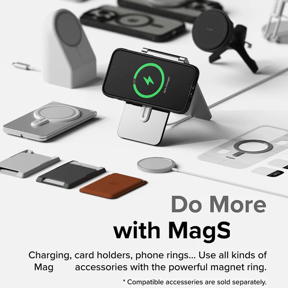 Picture of Apple iPhone 15 Pro Max 6.7 Case | Ringke Fusion Bold Magnetic Anti Yellow Back Plate Drop Protection Case for iPhone 15 Pro Max 6.7 (Matte Black)