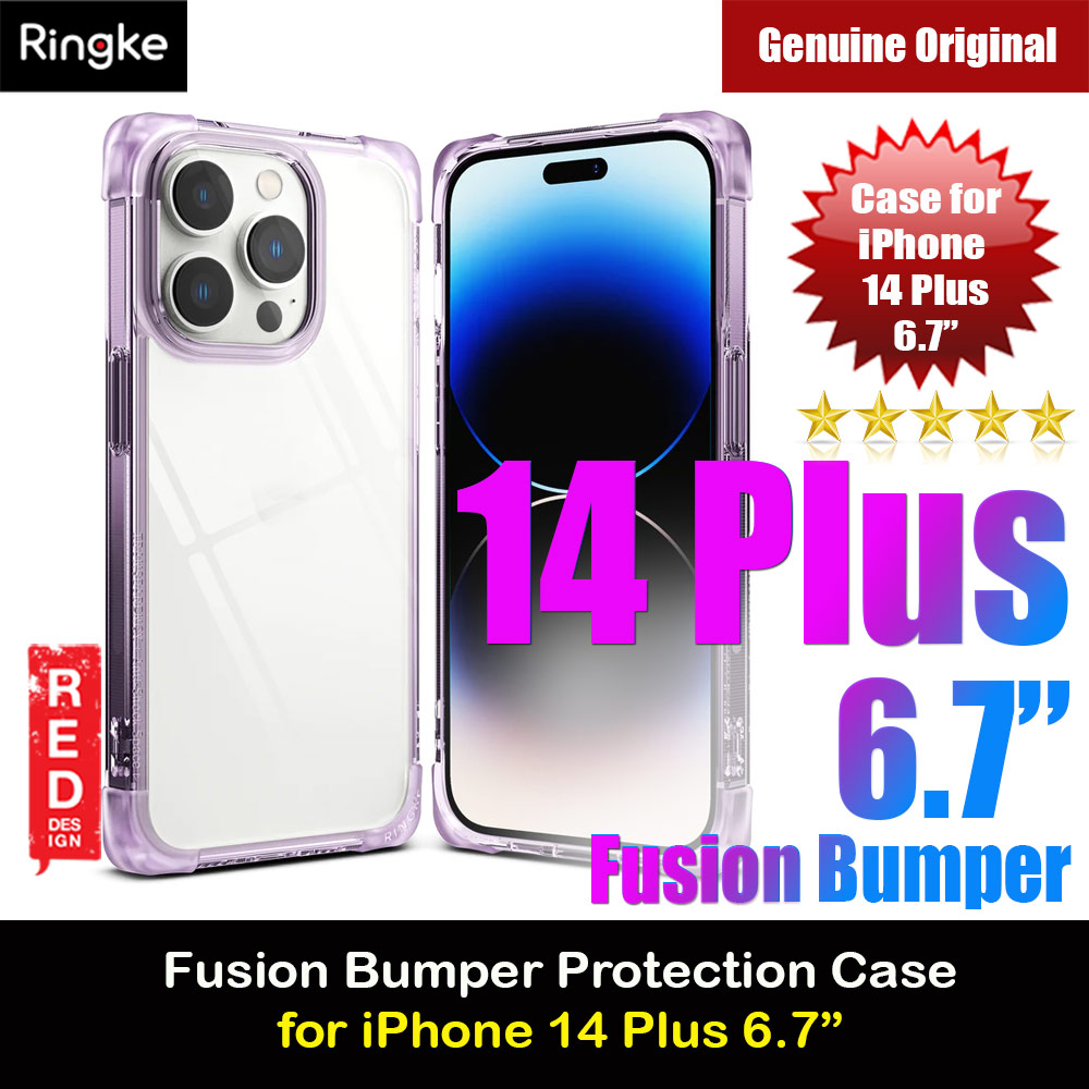 Picture of Ringke Fusion Bumper Corner Edge Drop Protection Case for iPhone 14 Plus 6.7 (Clear Purple) Apple iPhone 14 Plus 6.7- Apple iPhone 14 Plus 6.7 Cases, Apple iPhone 14 Plus 6.7 Covers, iPad Cases and a wide selection of Apple iPhone 14 Plus 6.7 Accessories in Malaysia, Sabah, Sarawak and Singapore 