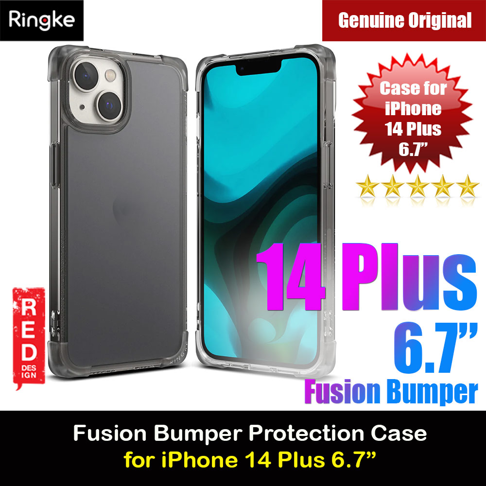 Picture of Ringke Fusion Bumper Corner Edge Drop Protection Case for iPhone 14 Plus 6.7 (Matte Smoke Black) Apple iPhone 14 Plus 6.7- Apple iPhone 14 Plus 6.7 Cases, Apple iPhone 14 Plus 6.7 Covers, iPad Cases and a wide selection of Apple iPhone 14 Plus 6.7 Accessories in Malaysia, Sabah, Sarawak and Singapore 