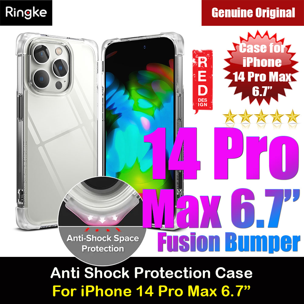 Picture of Ringke Fusion Bumper Corner Edge Drop Protection Case for iPhone 14 Pro Max 6.7 (Clear) Apple iPhone 14 Pro Max 6.7- Apple iPhone 14 Pro Max 6.7 Cases, Apple iPhone 14 Pro Max 6.7 Covers, iPad Cases and a wide selection of Apple iPhone 14 Pro Max 6.7 Accessories in Malaysia, Sabah, Sarawak and Singapore 