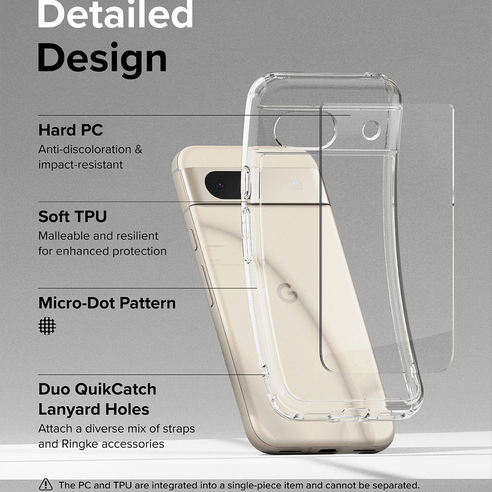 Picture of Google Pixel 8a Case | Ringke Fusion Clear Drop Drop Protection Case for Google Pixel 8a (Clear)