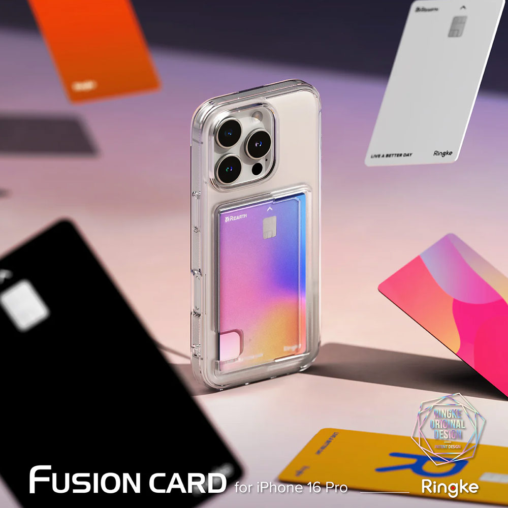 Picture of Apple iPhone 16 Pro 6.3 Case | Ringke Fusion Card Drop Protection Case for  iPhone 16 Pro 6.3 (Clear)