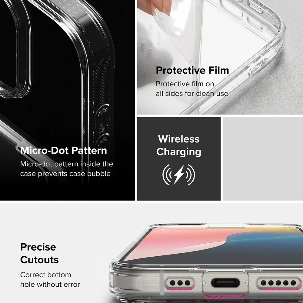 Picture of Apple iPhone 16 Pro 6.3 Case | Ringke Fusion Card Drop Protection Case for  iPhone 16 Pro 6.3 (Clear)