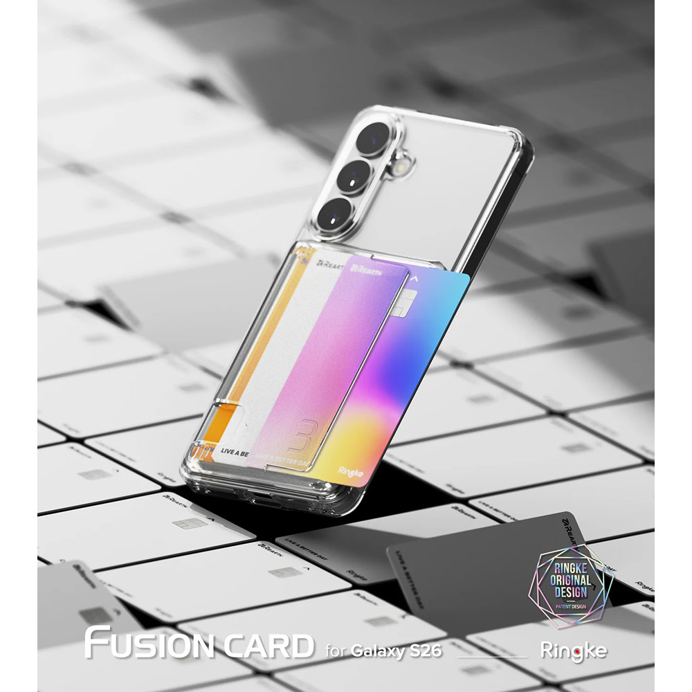 Picture of Samsung Galaxy S26 Case | Ringke Fusion Card Holder Protection Case for Samsung Galaxy S26 (Clear)