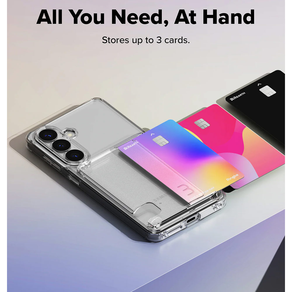 Picture of Samsung Galaxy S26 Case | Ringke Fusion Card Holder Protection Case for Samsung Galaxy S26 (Clear)