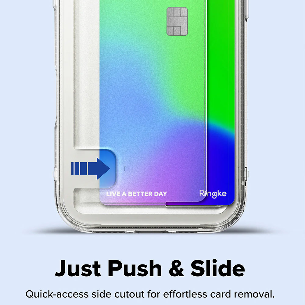 Picture of Apple iPhone 17 Pro 6.3 Case | Ringke Fusion Card Holder Drop Protection Case for iPhone 17 Pro 6.3 (Clear)