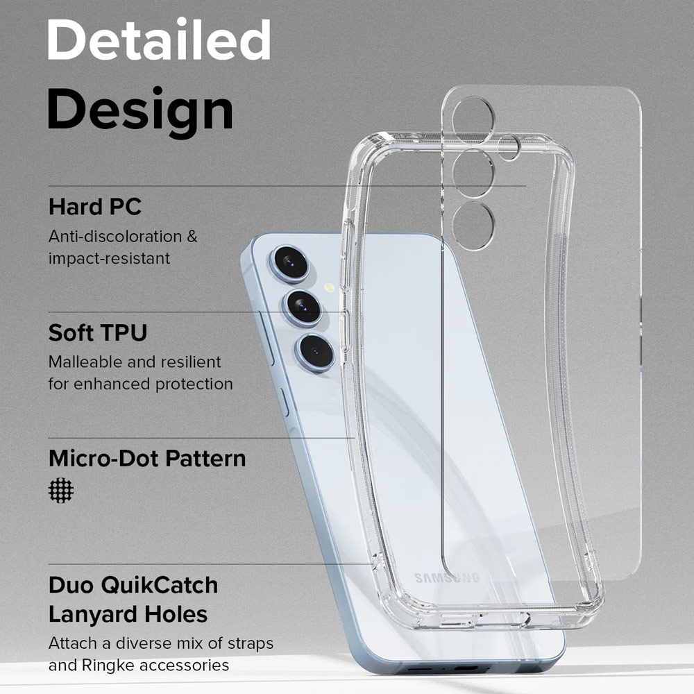 Picture of Samsung Galaxy A55 Case | Ringke Fusion Drop Protection Case for Samsung Galaxy A55 Case (Clear)