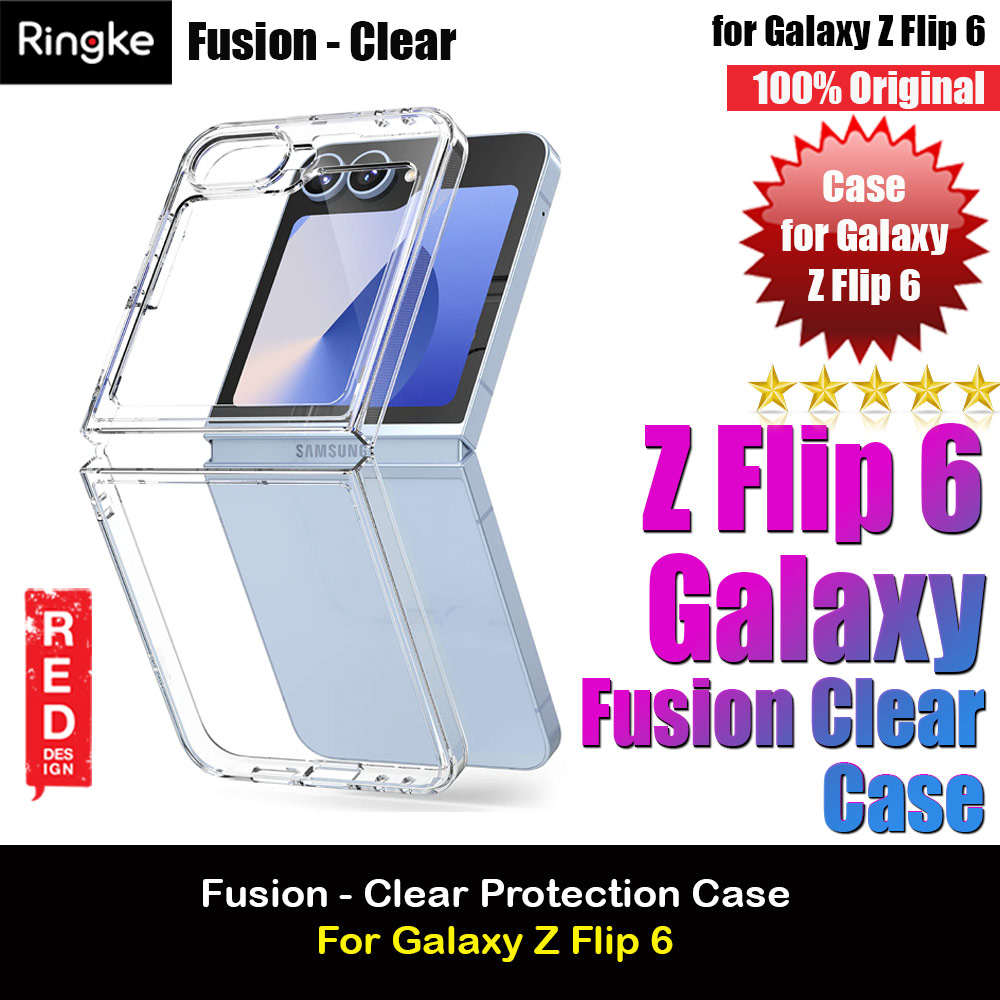 Picture of Ringke Fusion  Protection Case with Strap Hole for Samsung Galaxy Z Flip 6 (Clear) Samsung Galaxy Z Flip 6- Samsung Galaxy Z Flip 6 Cases, Samsung Galaxy Z Flip 6 Covers, iPad Cases and a wide selection of Samsung Galaxy Z Flip 6 Accessories in Malaysia, Sabah, Sarawak and Singapore 