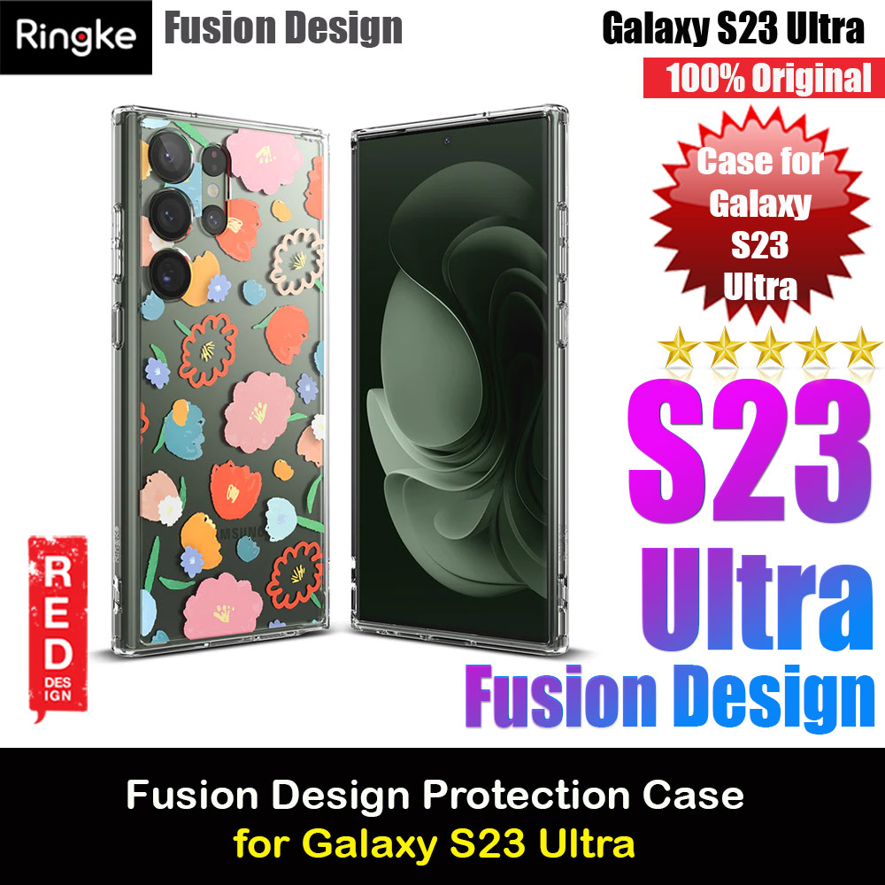 Picture of Ringke Fusion Design Transparent Protection Case for Samsung Galaxy S23 Ultra (Floral) Samsung Galaxy S23 Ultra- Samsung Galaxy S23 Ultra Cases, Samsung Galaxy S23 Ultra Covers, iPad Cases and a wide selection of Samsung Galaxy S23 Ultra Accessories in Malaysia, Sabah, Sarawak and Singapore 