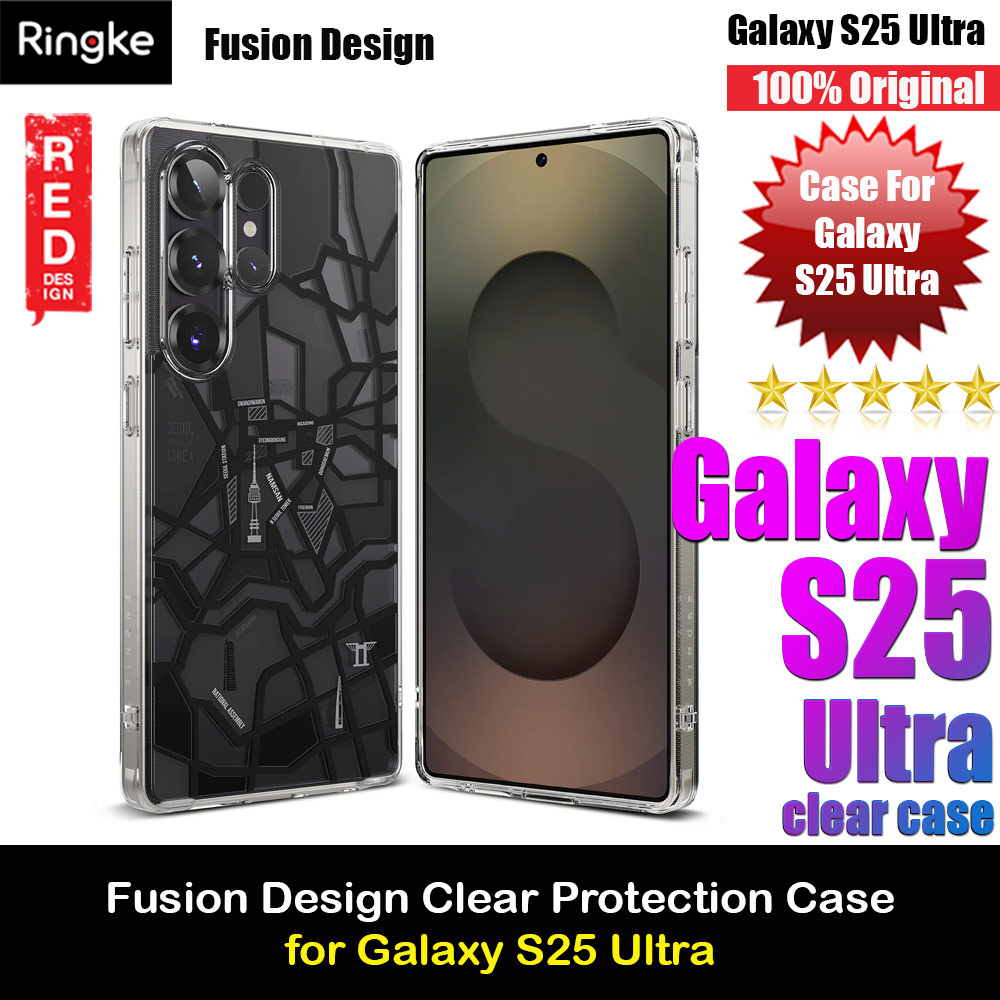 Picture of Ringke Fusion Design Transparent Protection Case for Samsung Galaxy S25 Ultra (Seoul Map Black) Samsung Galaxy S25 Ultra- Samsung Galaxy S25 Ultra Cases, Samsung Galaxy S25 Ultra Covers, iPad Cases and a wide selection of Samsung Galaxy S25 Ultra Accessories in Malaysia, Sabah, Sarawak and Singapore 