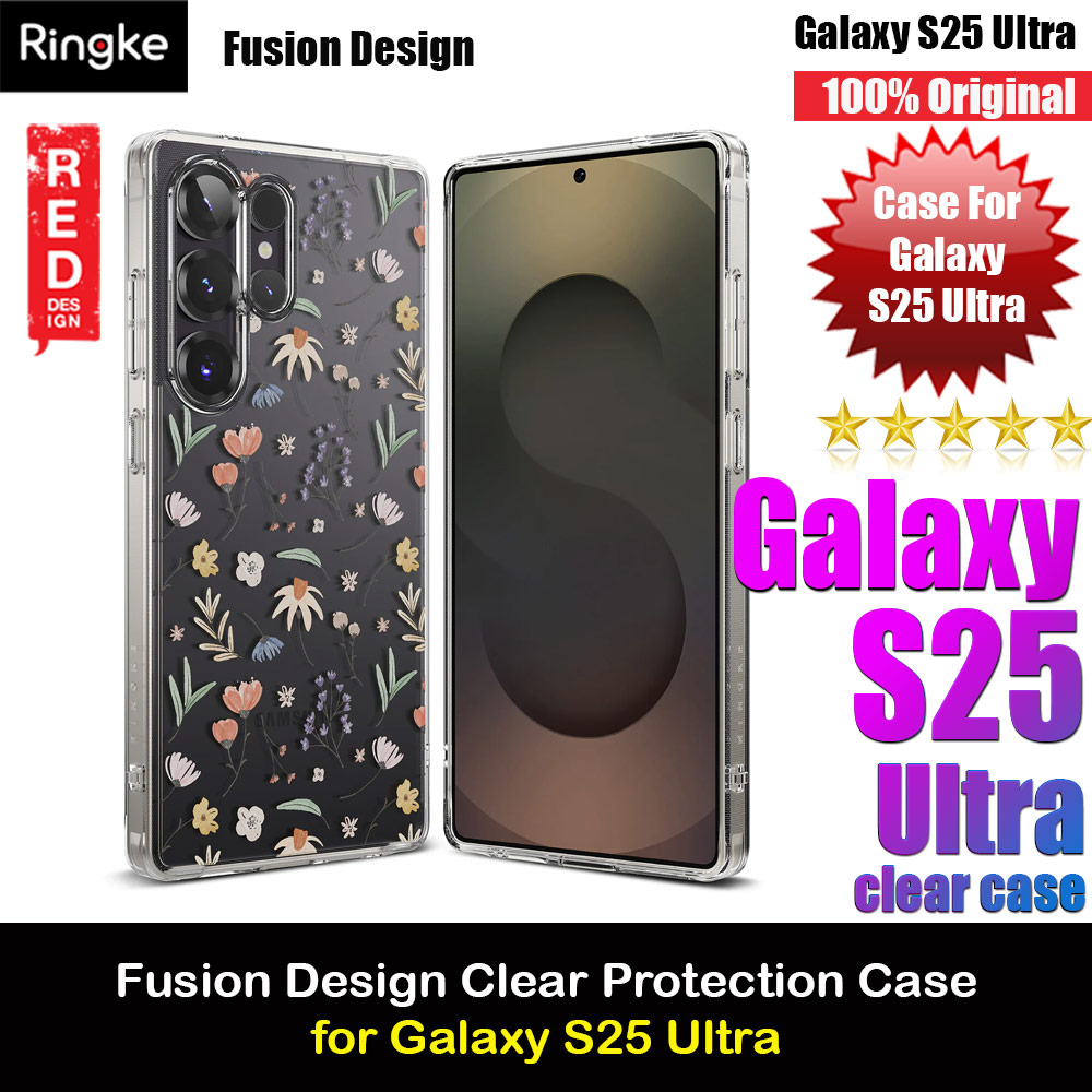 Picture of Ringke Fusion Design Transparent Protection Case for Samsung Galaxy S25 Ultra (Dry Flowers) Samsung Galaxy S25 Ultra- Samsung Galaxy S25 Ultra Cases, Samsung Galaxy S25 Ultra Covers, iPad Cases and a wide selection of Samsung Galaxy S25 Ultra Accessories in Malaysia, Sabah, Sarawak and Singapore 