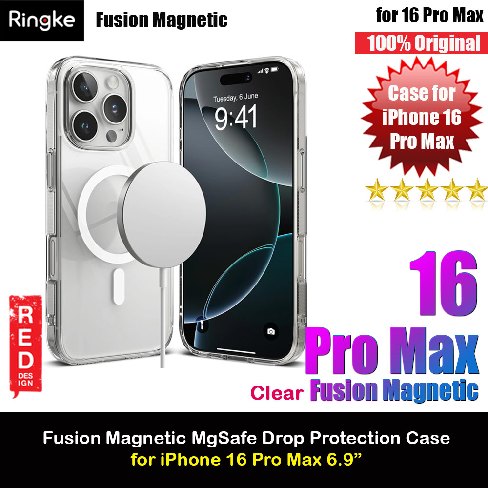 Picture of Ringke Fusion Magnetic Slim Drop Protection Case Magsafe Compatible for  iPhone 16 Pro Max 6.9 (Clear) Apple iPhone 16 Pro Max 6.9- Apple iPhone 16 Pro Max 6.9 Cases, Apple iPhone 16 Pro Max 6.9 Covers, iPad Cases and a wide selection of Apple iPhone 16 Pro Max 6.9 Accessories in Malaysia, Sabah, Sarawak and Singapore 