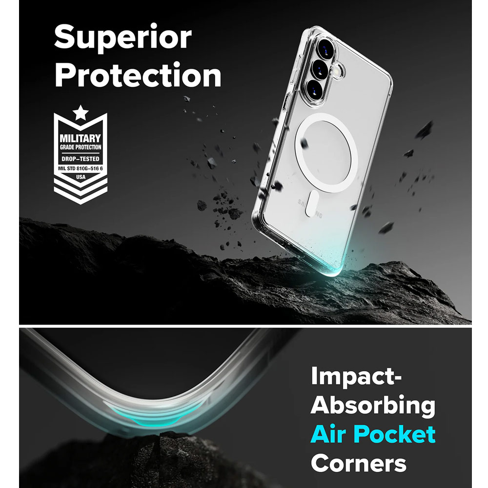 Picture of Samsung Galaxy S26 Plus Case | Ringke Fusion Magnetic Transparent Protection Case for Samsung Galaxy S26 Plus (Clear)