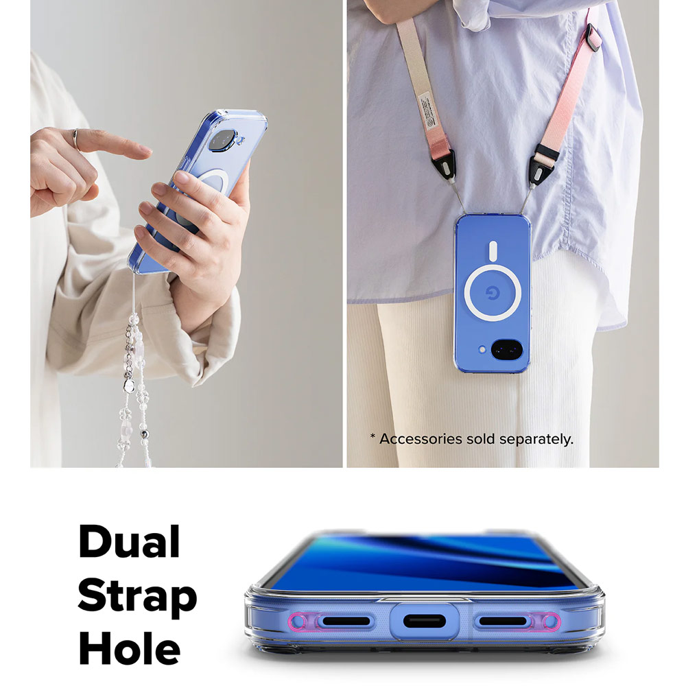 Picture of Google Pixel 10a Case | Ringke Fusion Magnetic Transparent Hybrid Protection Case for Google Pixel 10a (Clear)