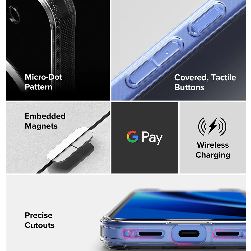 Picture of Google Pixel 10a Case | Ringke Fusion Magnetic Transparent Hybrid Protection Case for Google Pixel 10a (Clear)