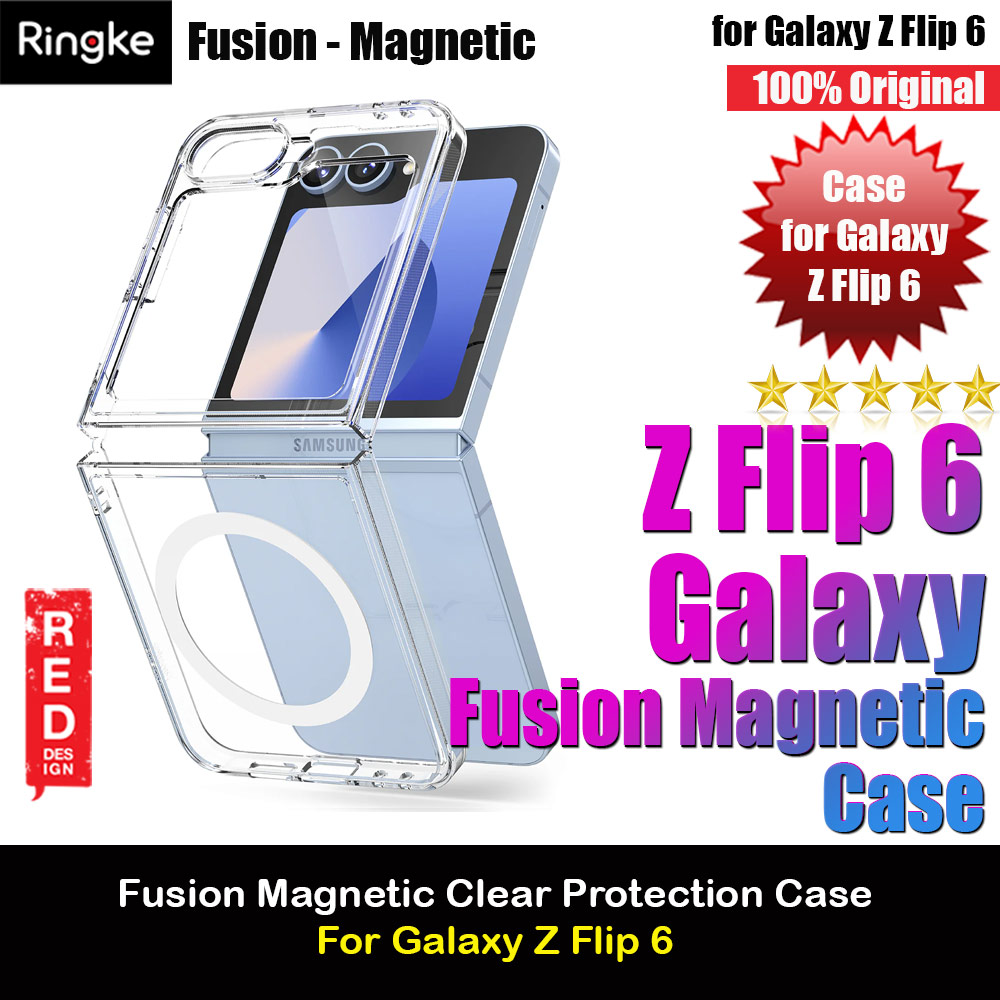 Picture of Ringke Fusion Magnetic Protection Case with Strap Hole for Samsung Galaxy Z Flip 6 (Clear) Samsung Galaxy Z Flip 6- Samsung Galaxy Z Flip 6 Cases, Samsung Galaxy Z Flip 6 Covers, iPad Cases and a wide selection of Samsung Galaxy Z Flip 6 Accessories in Malaysia, Sabah, Sarawak and Singapore 