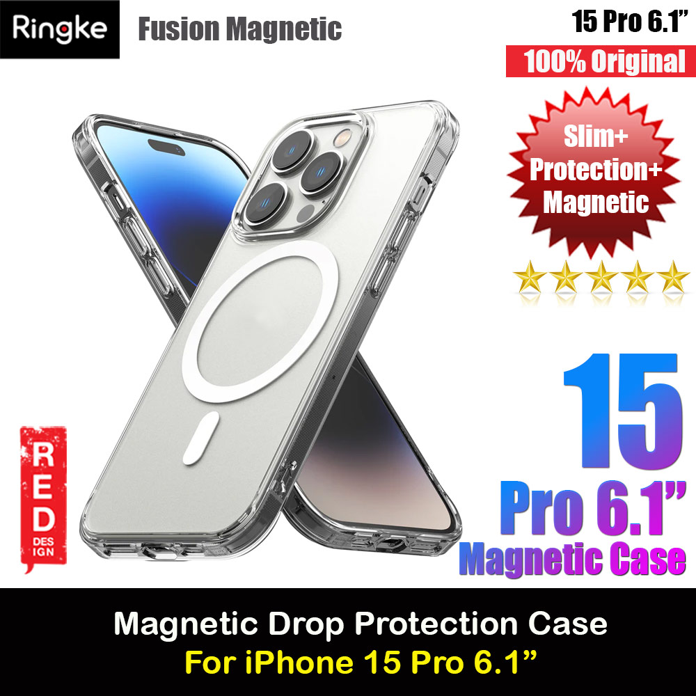 Picture of Ringke Fusion Magnetic Matte Slim Drop Protection Case Magsafe Compatible for Apple iPhone 15 Pro 6.1 (Matte Clear) Apple iPhone 15 Pro 6.1- Apple iPhone 15 Pro 6.1 Cases, Apple iPhone 15 Pro 6.1 Covers, iPad Cases and a wide selection of Apple iPhone 15 Pro 6.1 Accessories in Malaysia, Sabah, Sarawak and Singapore 