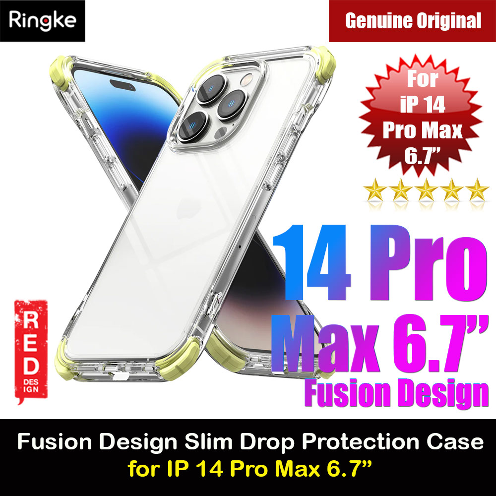 Picture of Ringke Fusion Plus Corner Bumper Absorbs Shock Drop Protection Case for iPhone 14 Pro Max 6.7 (Clear Lime Glow) Apple iPhone 14 Pro Max 6.7- Apple iPhone 14 Pro Max 6.7 Cases, Apple iPhone 14 Pro Max 6.7 Covers, iPad Cases and a wide selection of Apple iPhone 14 Pro Max 6.7 Accessories in Malaysia, Sabah, Sarawak and Singapore 