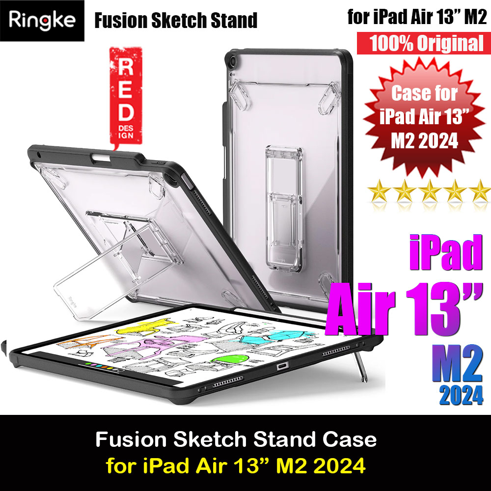 Picture of Ringke Fusion Sketch Stand Case Horizontal Vertical Multi Angle Stand Back Drop Protection Case for iPad Air 13" M2 2024 (Black) Apple iPad Air 13  M2 2024- Apple iPad Air 13  M2 2024 Cases, Apple iPad Air 13  M2 2024 Covers, iPad Cases and a wide selection of Apple iPad Air 13  M2 2024 Accessories in Malaysia, Sabah, Sarawak and Singapore 