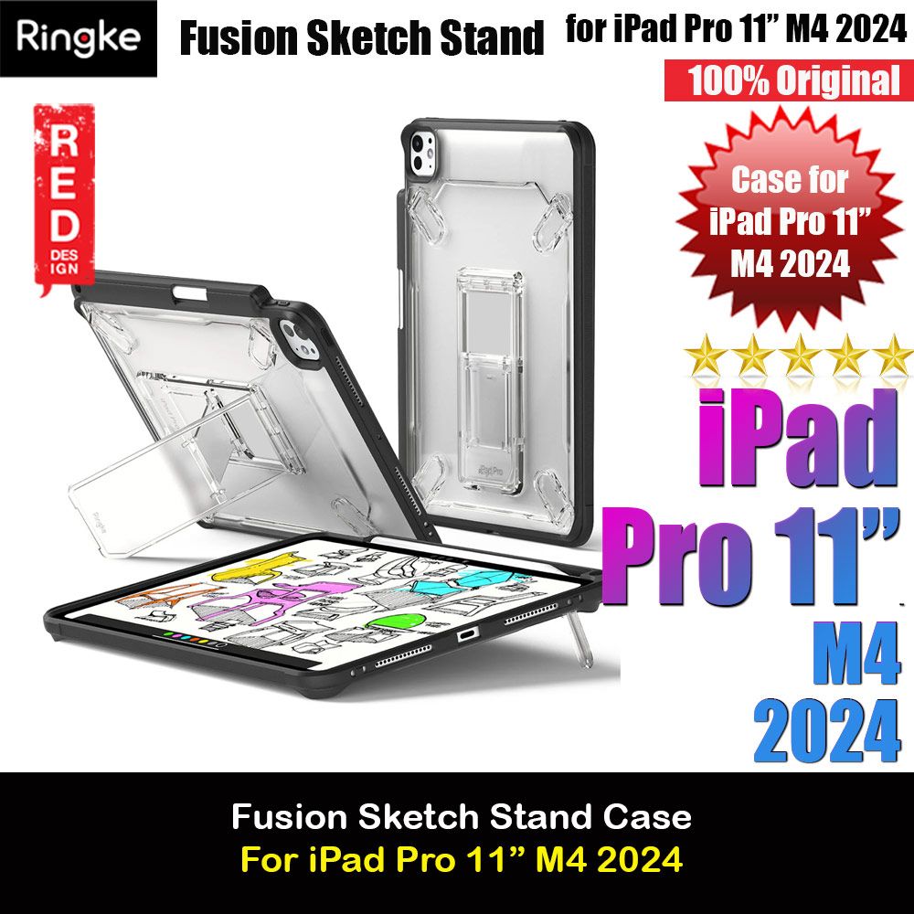 Picture of Ringke Fusion Sketch Stand Case Horizontal Vertical Multi Angle Stand Back Drop Protection Case for iPad Pro 11" M4 2024 (Black) Apple iPad Pro 11 M4 2024- Apple iPad Pro 11 M4 2024 Cases, Apple iPad Pro 11 M4 2024 Covers, iPad Cases and a wide selection of Apple iPad Pro 11 M4 2024 Accessories in Malaysia, Sabah, Sarawak and Singapore 